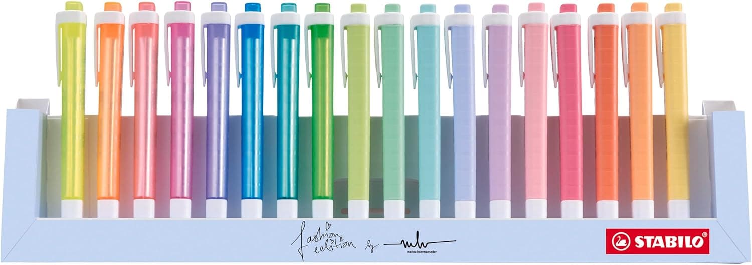 Marcador STABILO swing cool - Desk set Marina Hoermanseder com 18 cores