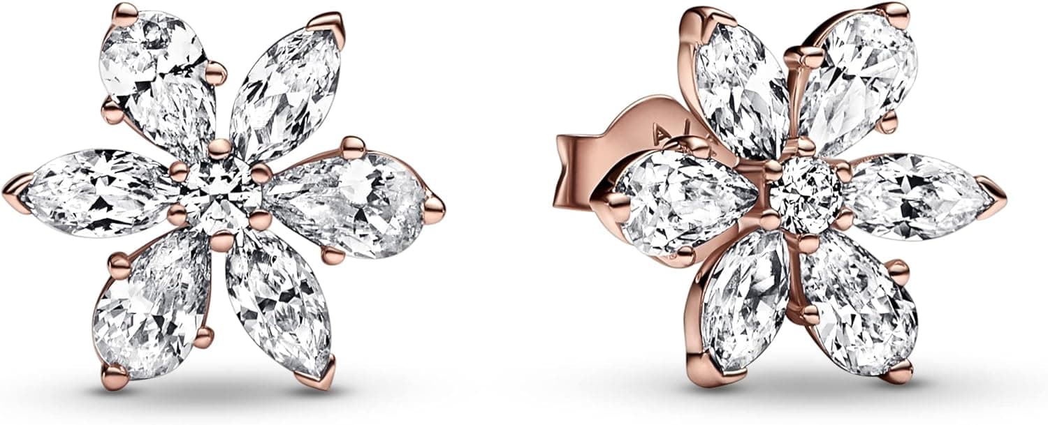 Pandora Timeless Joalharia com design Herbarium Cluster banhado a ouro rosa de 14 quilates com mistura única de metais