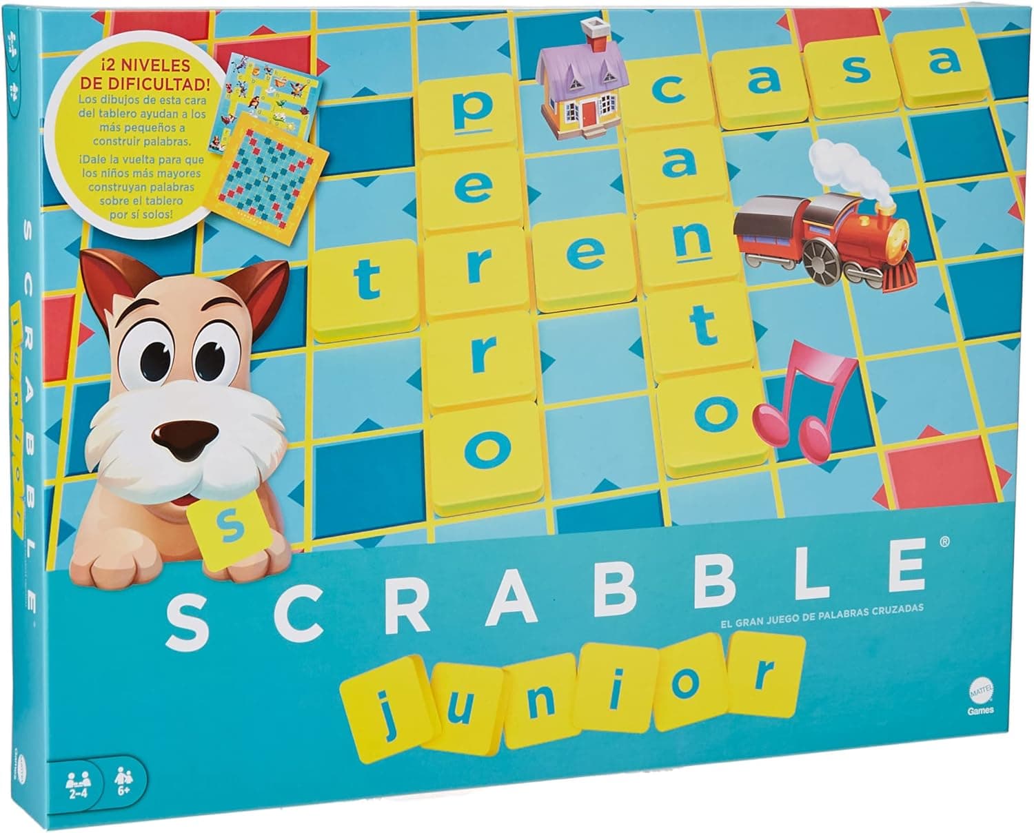 Mattel Games Scrabble júnior, jogos de mesa para crianças (Mattel Y9669)