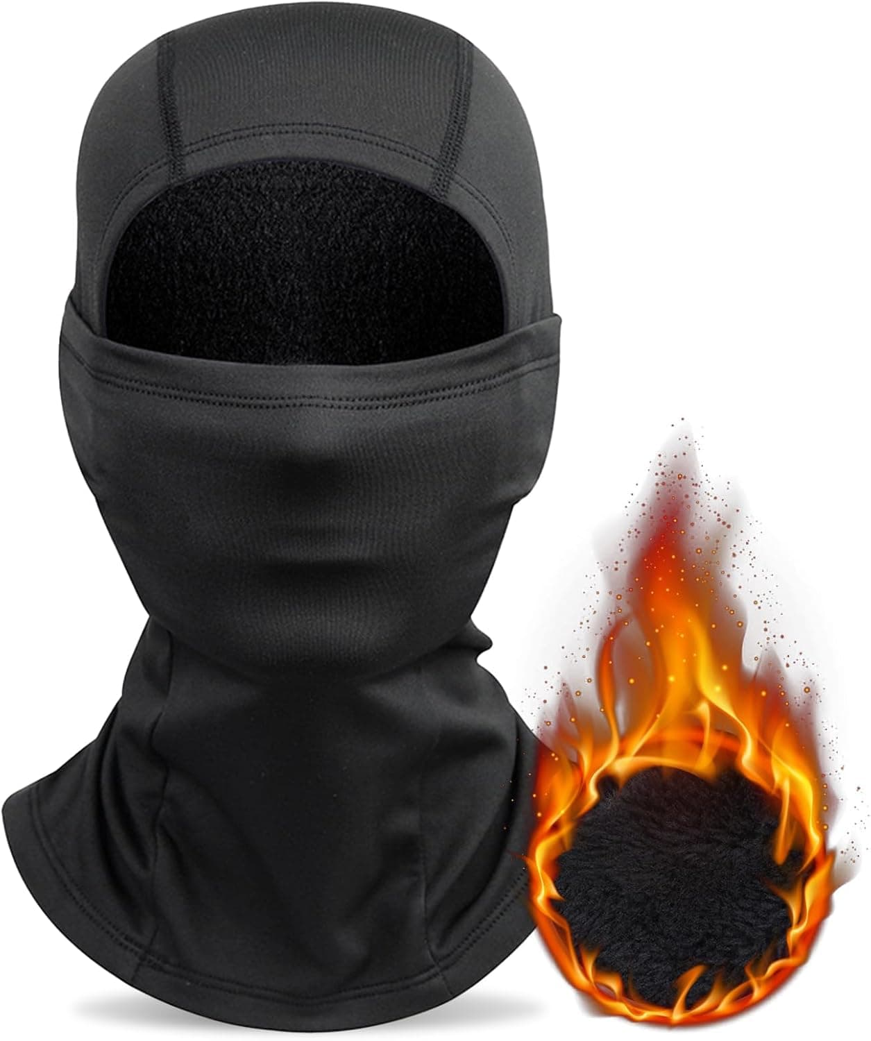 Balaclava à prova de vento KWJEIULSOQ balaclava de inverno quente máscara de esqui respirável para homens e mulheres, preto, tamanho único