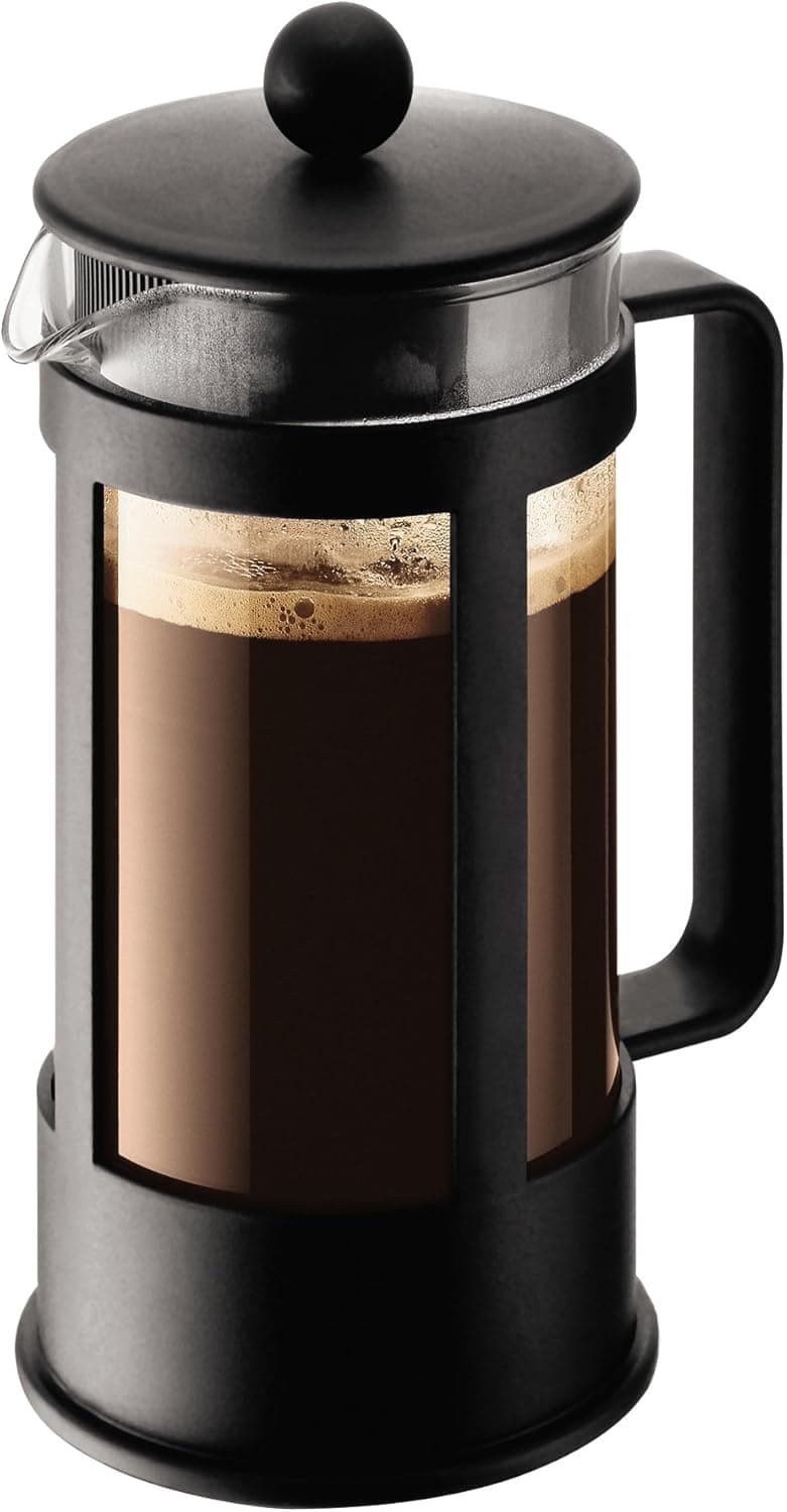 Bodum Kenya French Press 3 Cups 0,35 L Cafeteira êmbolo, vidro, plástico, aço, preto, largas