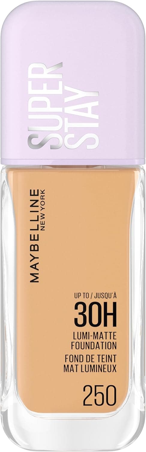 Maybelline Nova Iorque, base de maquilhagem, até 30 H, acabamento fosco luminoso, Lumi Matte, tom 250