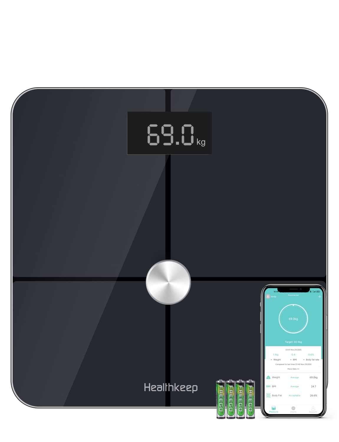 Báscula de Baño Healthkeep ITO Báscula Grasa Corporal Inteligente Báscula Digital,basculas grasa corporal y muscular scale IMC
