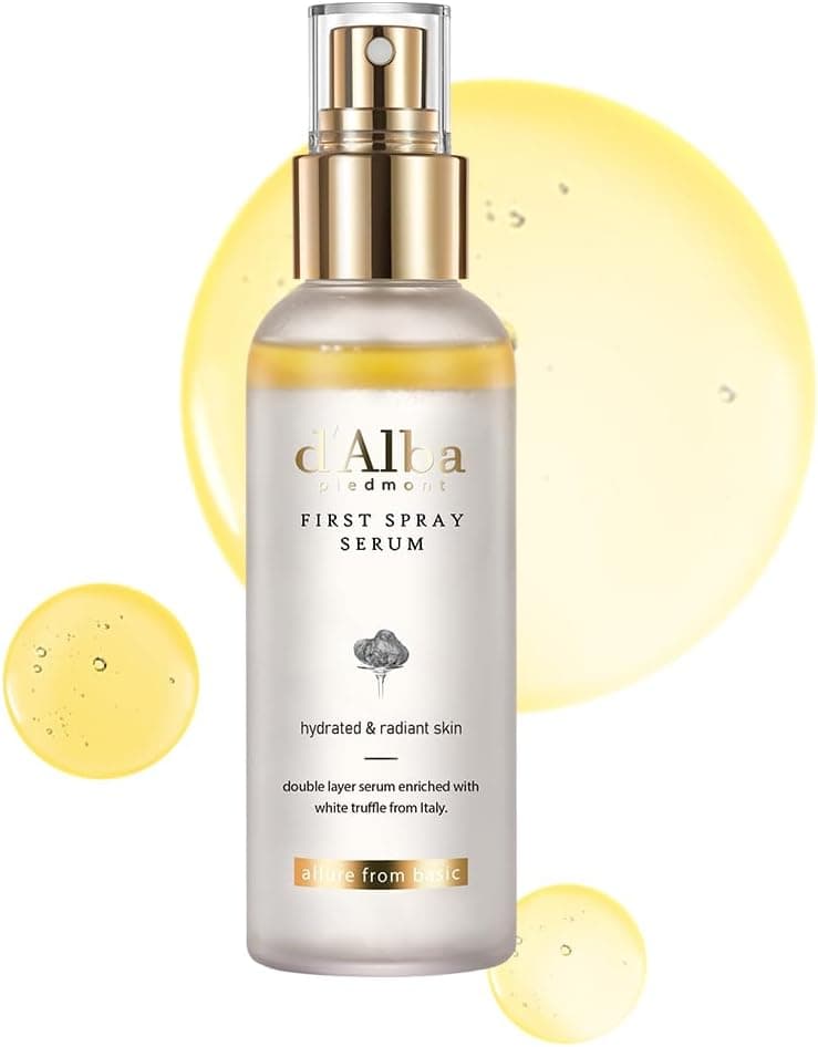 d'alba First Spray Serum com trufas brancas italianas, cuidados com a pele vegan, neblina facial hidratante para todos os tipos de pele, spray multifuncional, Skincare coreano (100 ml)