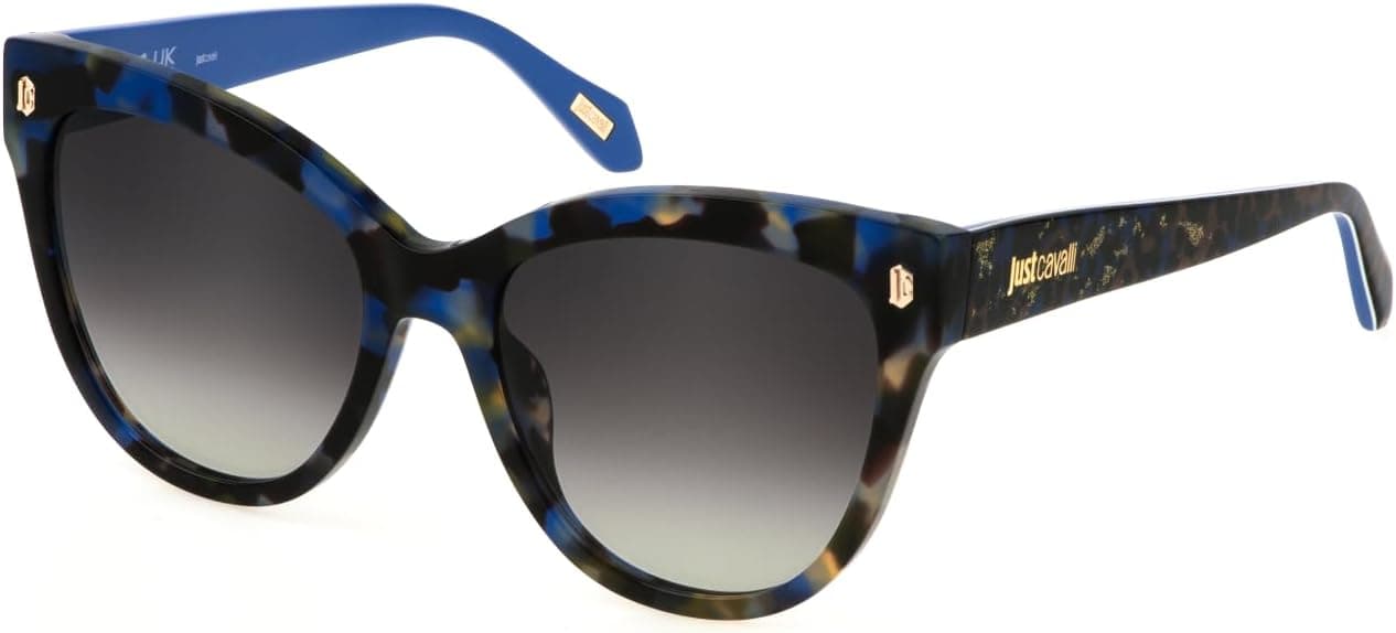 Just Cavalli Sunglasses SJC043 Brown/BLU Havana 55/18/140 óculos de sol para mulher