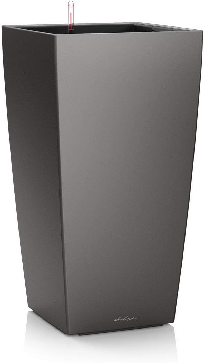 Vaso Lechuza Premium 40 - Kit completo, 40 x 40 x 75 cm, cor antracite.