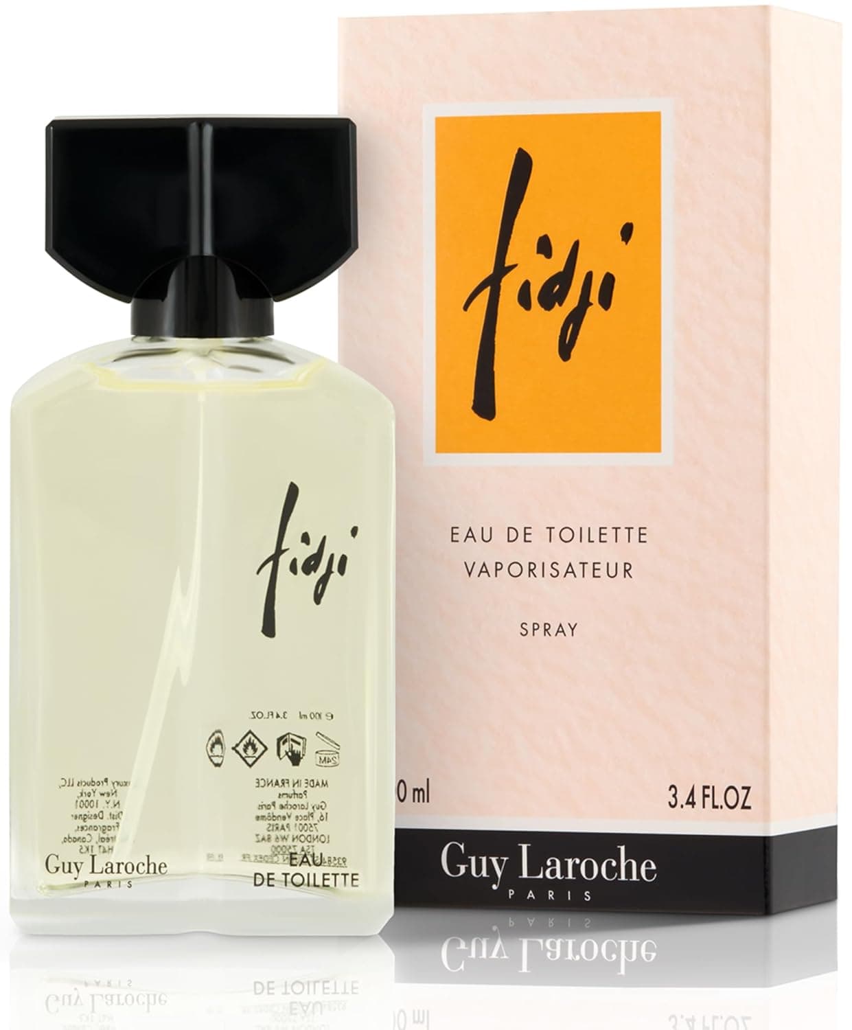 Guy Laroche Fidji Eau de Toilette, perfume para mulher, fragrância floral, refrescante e vibrante, com Ylang-Ylang, Jasmim e Sândalo, 100 ml