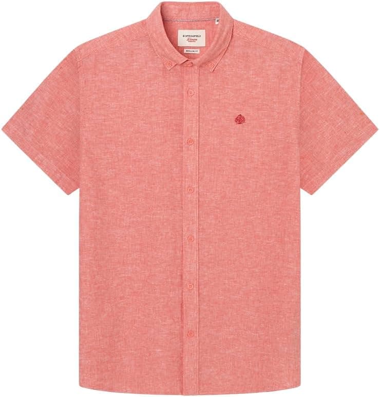 SPRINGFIELD Camisa Reconsider básica de manga curta e corte regular para homem