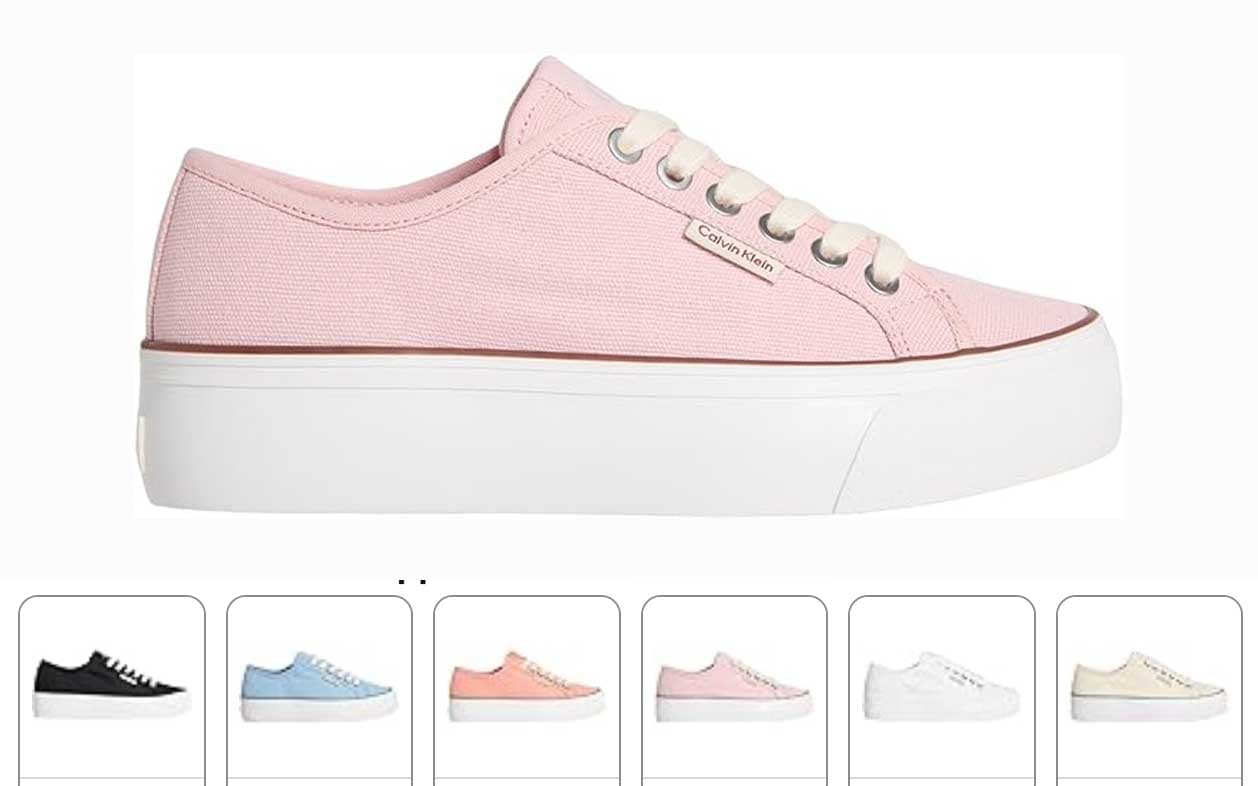 Calvin Klein Sneaker | Sapatilhas casuais para mulher com plataforma e sola vulcanizada