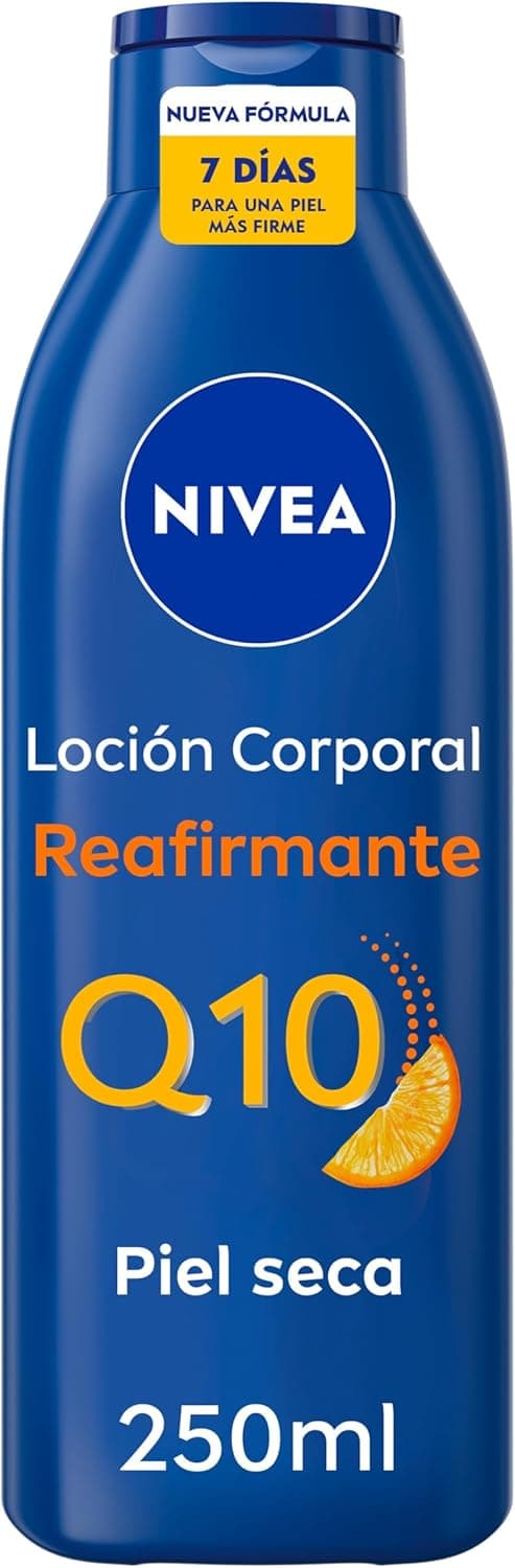 NIVEA Q10 | Body milk reafirmante hidratante para pele seca com vitamina C e Q10, 250 ml