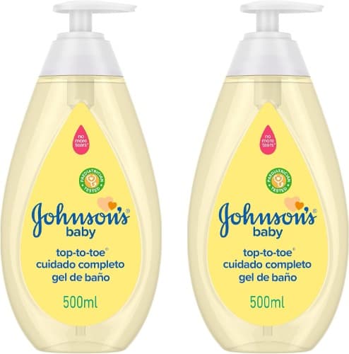 Johnson's Baby Top to Toe Wash, gel de banho para bebé com cuidado completo, 500 ml x 2