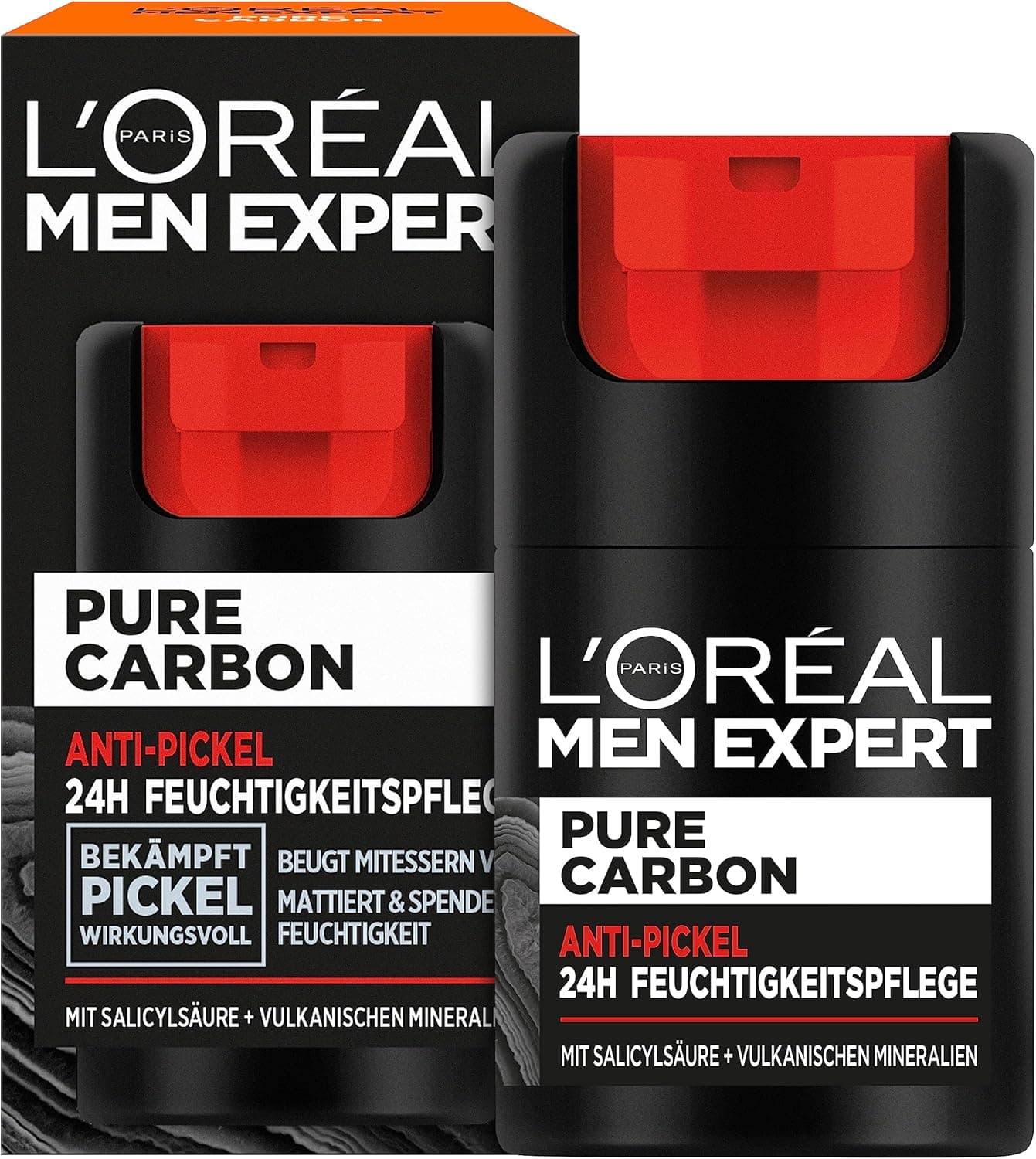 L'Oréal Men Expert Pure Carbon, creme hidratante contra espinhas, combate eficazmente as espinhas 1 x 50 ml