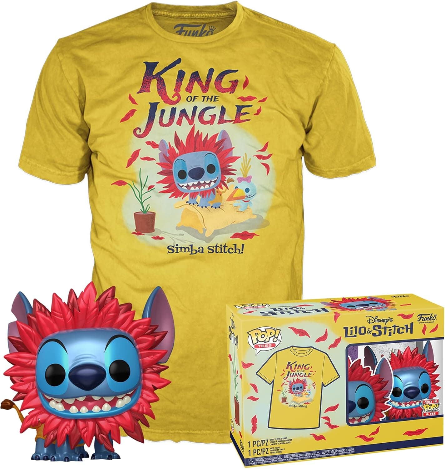 Funko Pop! & tee: Stitch Costume - Simba - T-shirt tamanho S