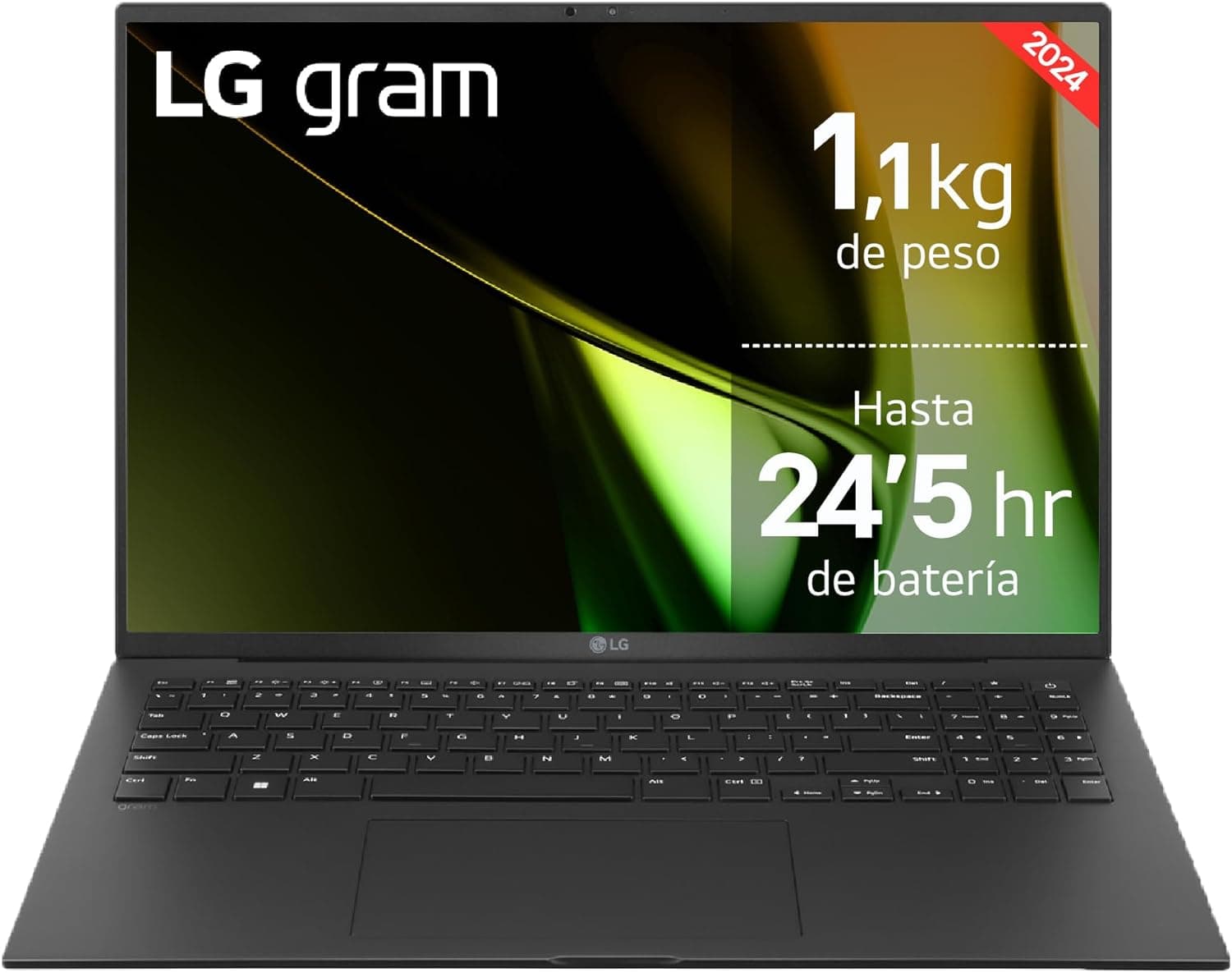LG Gram 16Z90S-G.AA55B Computador portátil ultraleve de 40,6 cm (16 polegadas) 2560 x 1600, painel IPS anti-reflexo, Intel Core Ultra , 16 GB RAM, 512 GB SSD, 1,199 g, bateria 24,5 horas, Windows 11,