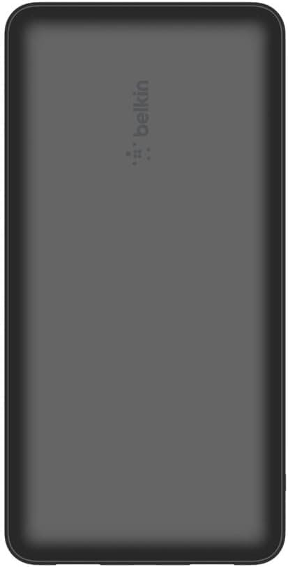 Belkin Carregador USB-C portátil de 20 000 mAH, bateria externa de 20 K com porta USB-C de saída/entrada, 2 portas USB-A e cabo USB-C para USB-A para iPhone, Galaxy e outros - preto
