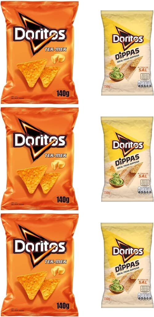 Pack Doritos Tex Mex 3 x 140gr + Doritos Dippas 3 x 140gr