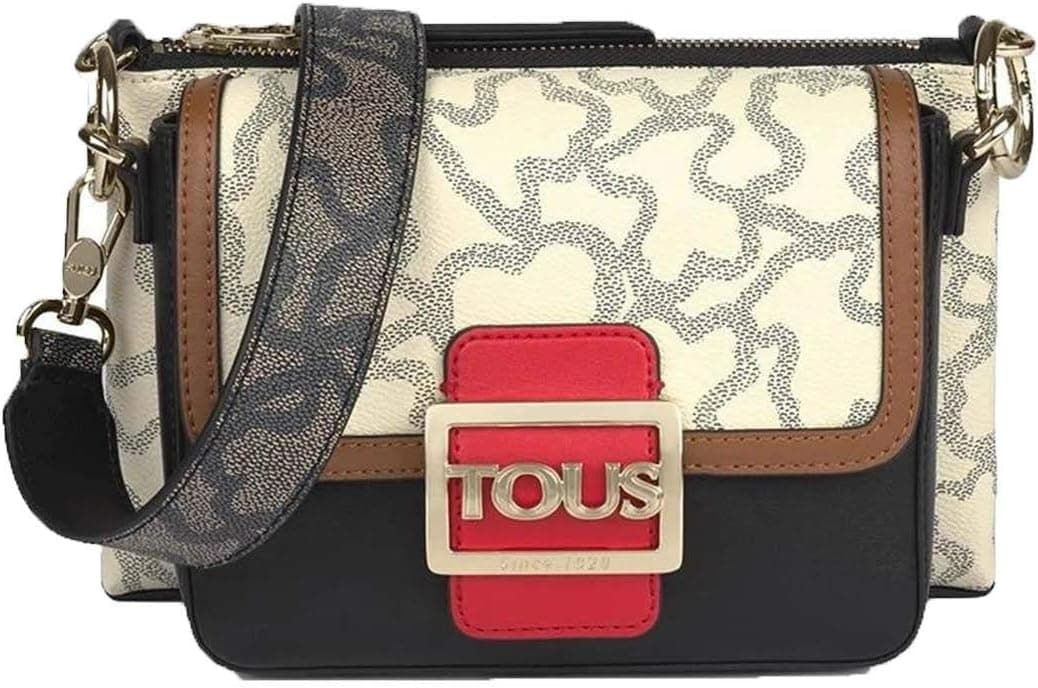 TOUS Bolsa de ombro duplo K Ícone multi-vermelho, bolsa de mulher, One Size, Vermelho