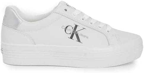 Calvin Klein Jeans Sneaker vulcanizadas mulher Flatform Lace Up Leather calçado