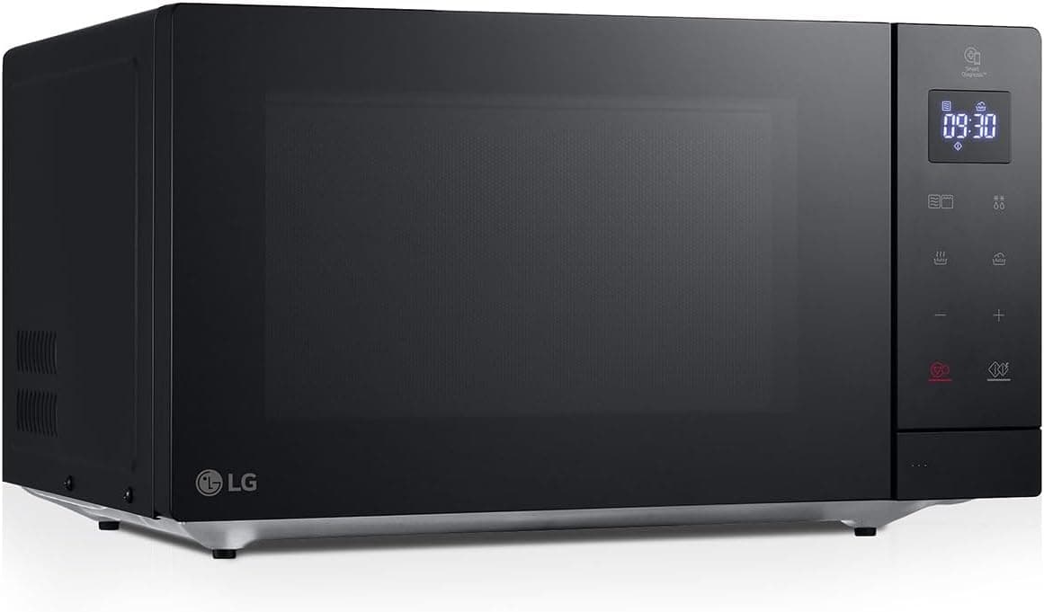 LG MH7032JAS Microondas com brilho e display LED, 30 L e 900 W, 5 níveis de potência, função de brilho de 1000 W, cozinha mais rápida, mantém o sabor, limpeza fácil, cor preta