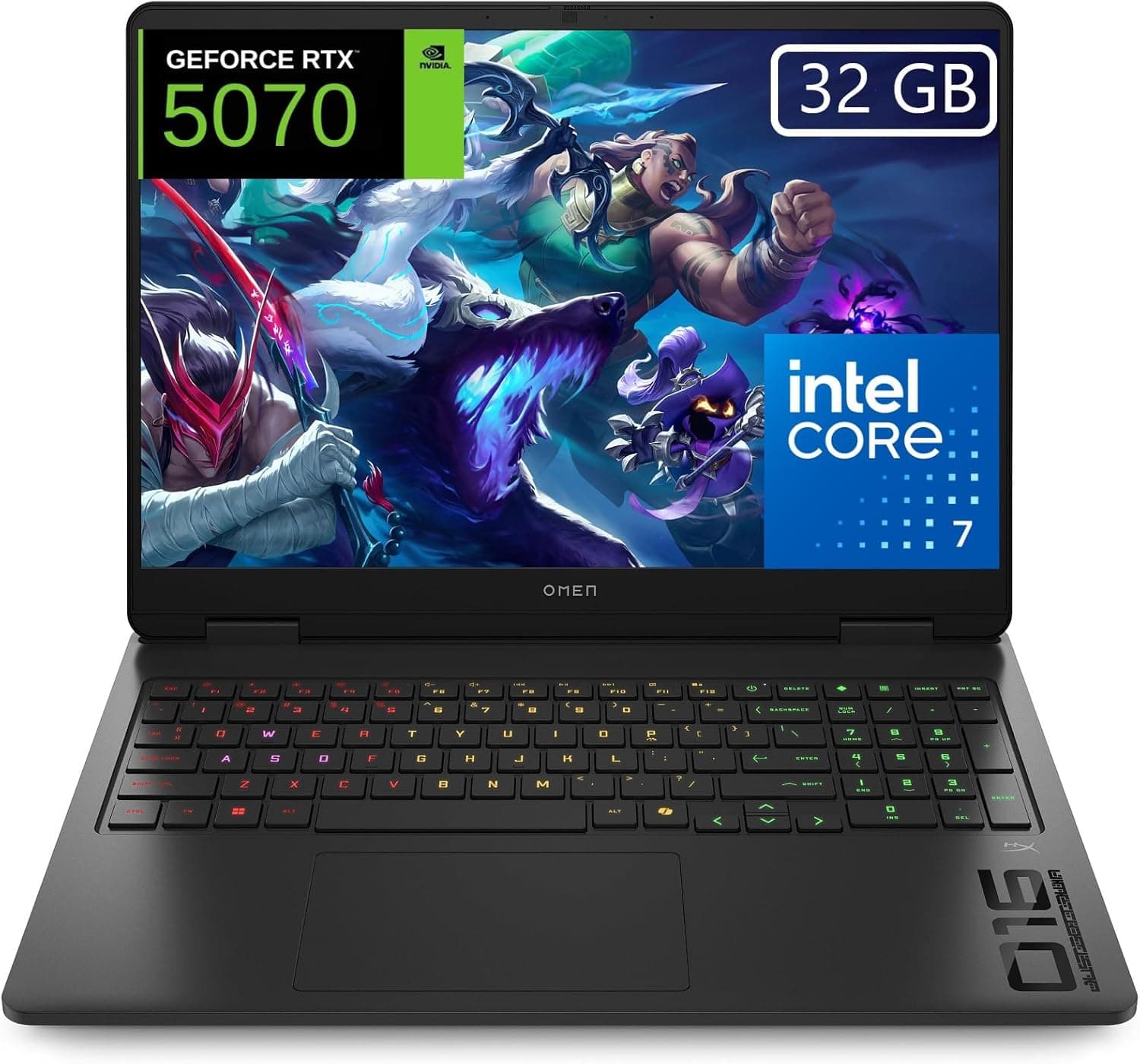 HP OMEN 16-am0059ns Computador portátil Gaming 16" 2K (Intel Core 7-240H, 32 GB RAM, 1TB SSD, NVIDIA RTX 5060, FreeDos) - preto, teclado QWERTY espanhol