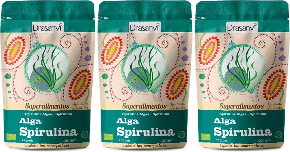 DRASANVI Superfície de algas sintéticas certificadas BIO - suporte de ômega 6 vitaminas B6, B12, B2, B1 ferro - Vegano - sem glúten - 150 g