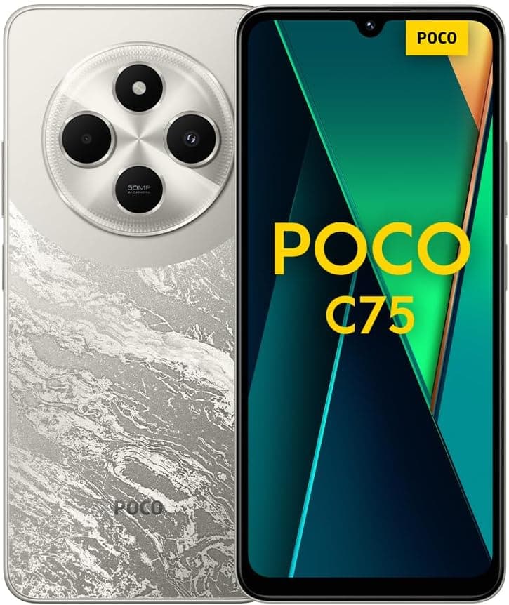 Xiaomi Poco C75 - Smartphone de 8 + 256 GB, ecrã imersivo de 120 Hz, MediaTek Helio G81-Ultra, câmara dupla de 50 MP IA, 5160 mAh, carregamento rápido de 18 W, NFC