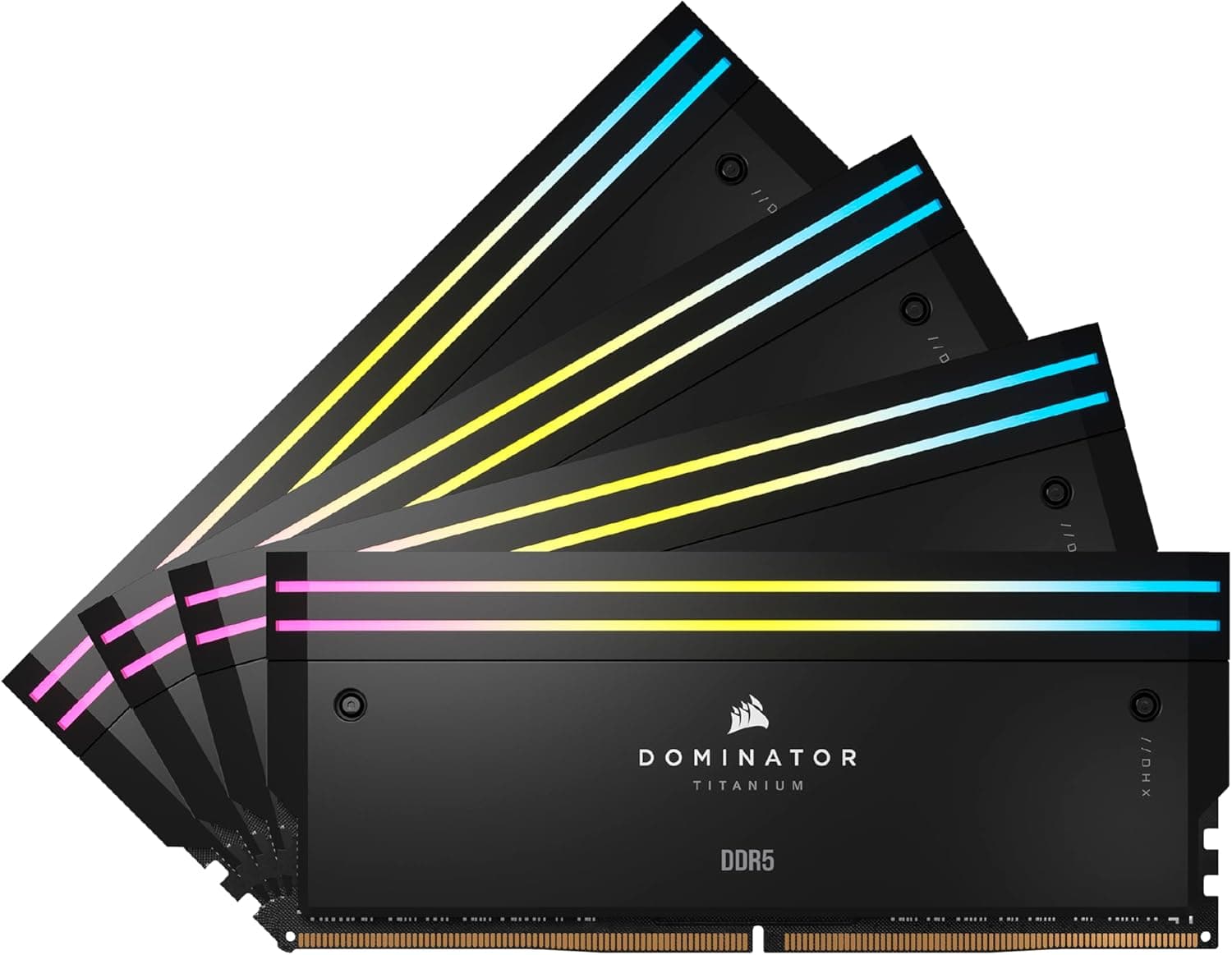 CORSAIR Dominator Titanium RGB DDR5 RAM 64 GB (4 x 16 GB) DDR5 6000 MHz CL36 Intel XMP memória de computador compatível com iCUE, preto (CMP64GX5M4B6000C36)