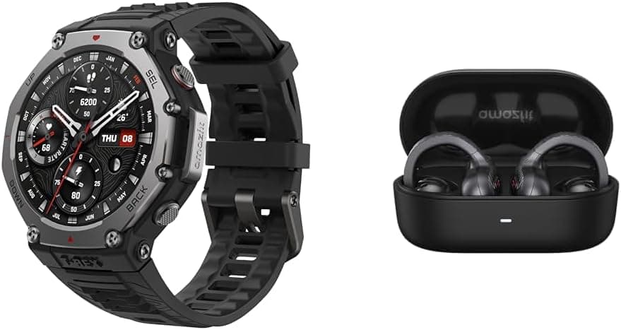 Amazfit T-Rex 3 Outdoor Smartwatch laranja + Up OWS auriculares Bluetooth 5.3