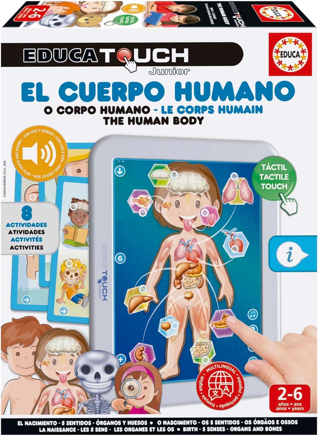 Educa EducaTouch Junior O Corpo Humano | Jogo educativo eletrónico para crianças a partir dos 2 anos