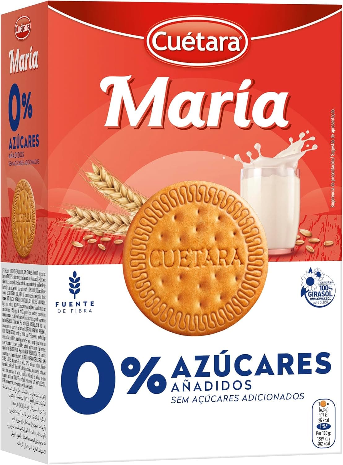 Cuétara Maria 0% Açúcares | Bolachas sem açúcar 400 g