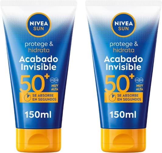 NIVEA SUN Protege & Hidrata acabamento invisível SPF 50, 150 ml x 2