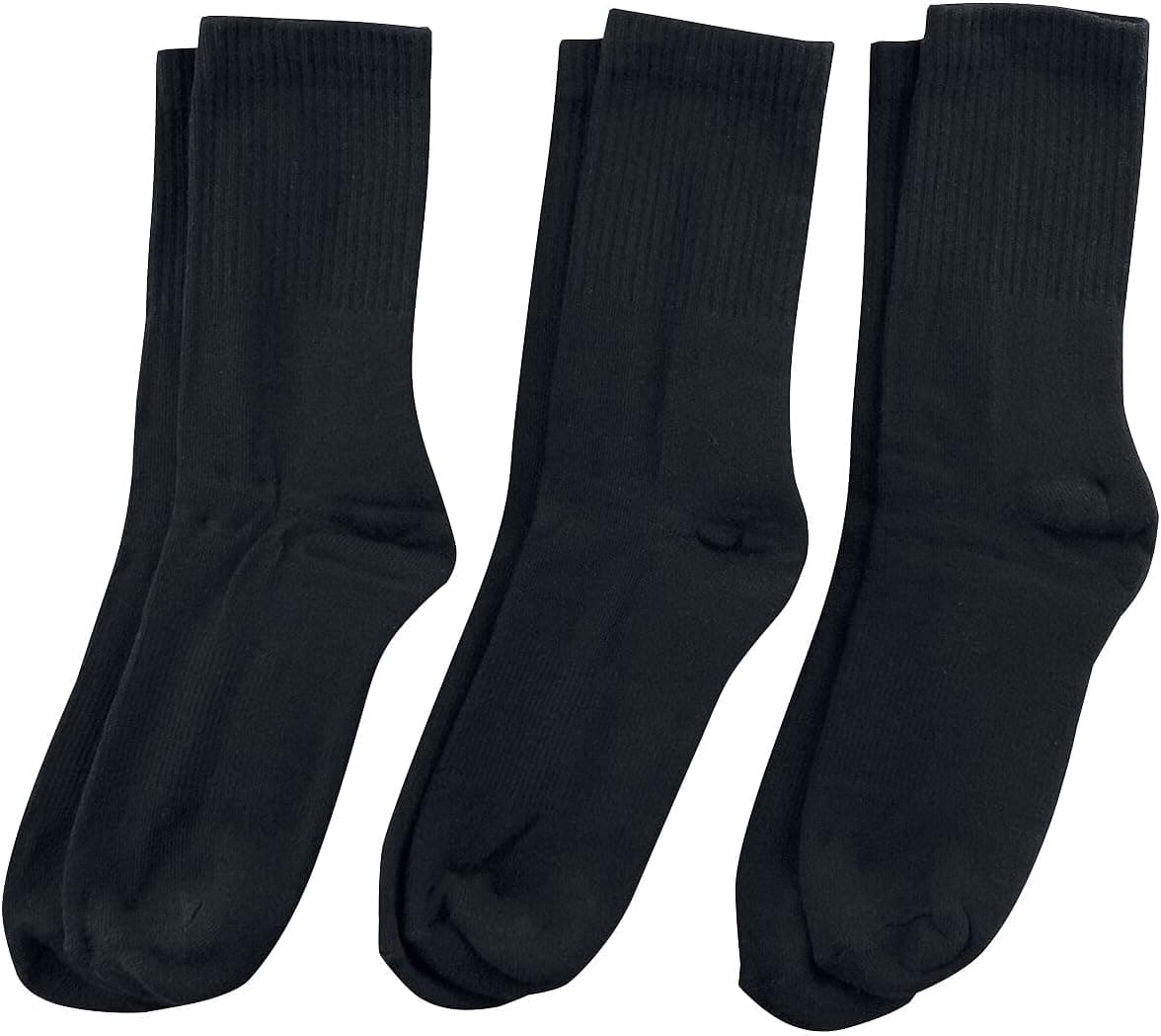 Urban Classics Meias desportivas unissexo, pack de 3 pares