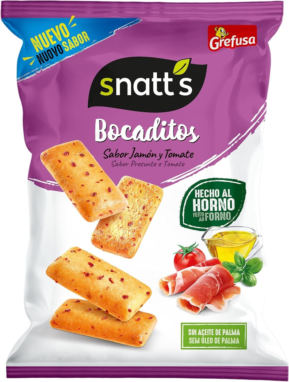 Snatt's Petite com presunto e tomate, 110 g (embalagem de 10 g)