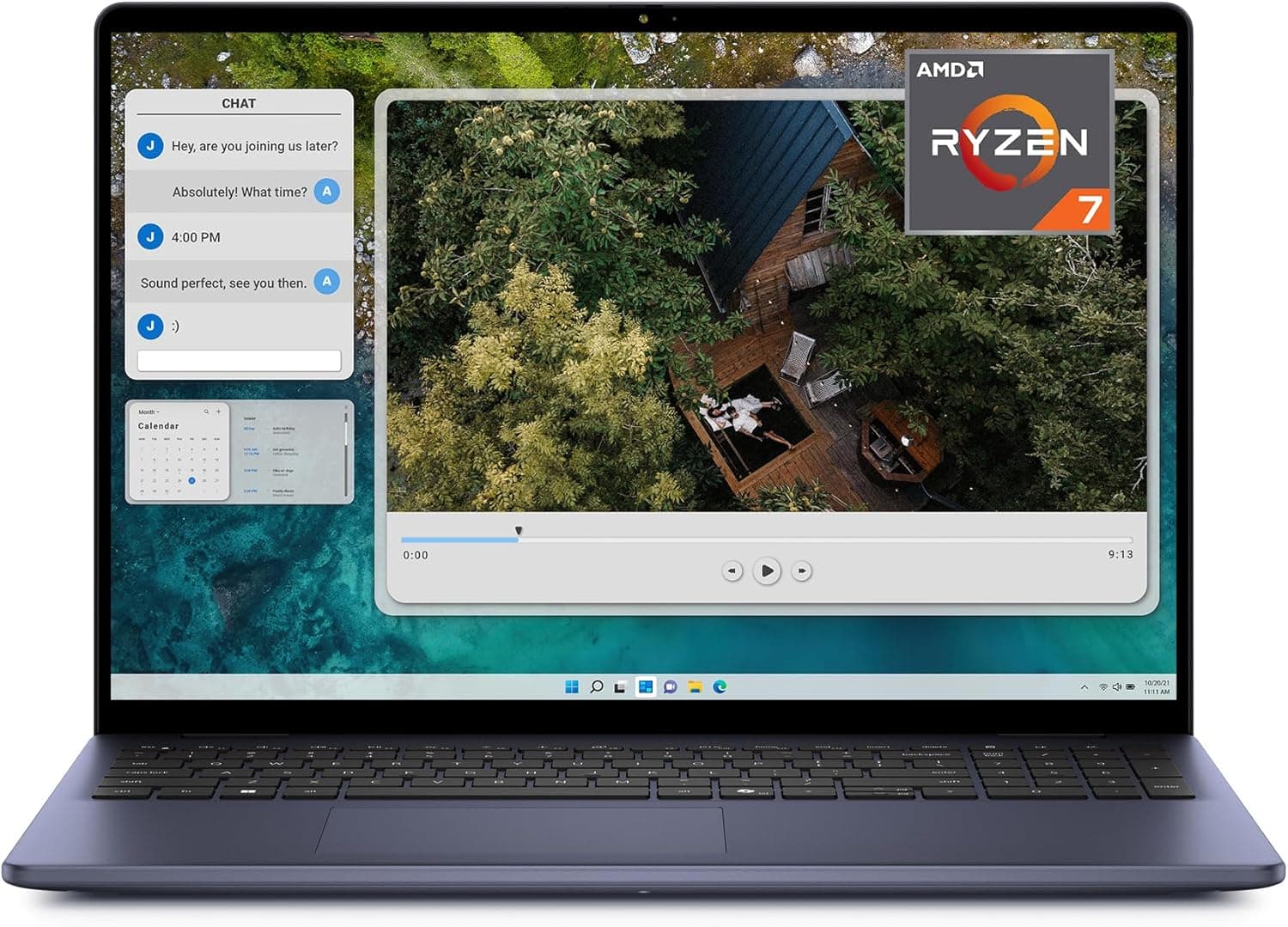 Dell Inspiron 16 5645 Computador portátil de 16" 16:10 FHD+, AMD Ryzen 7 8840U, 16 GB RAM, 1TB SSD, Windows 11 Home, teclado retroiluminado QWERTY espanhol, azul meia-noite
