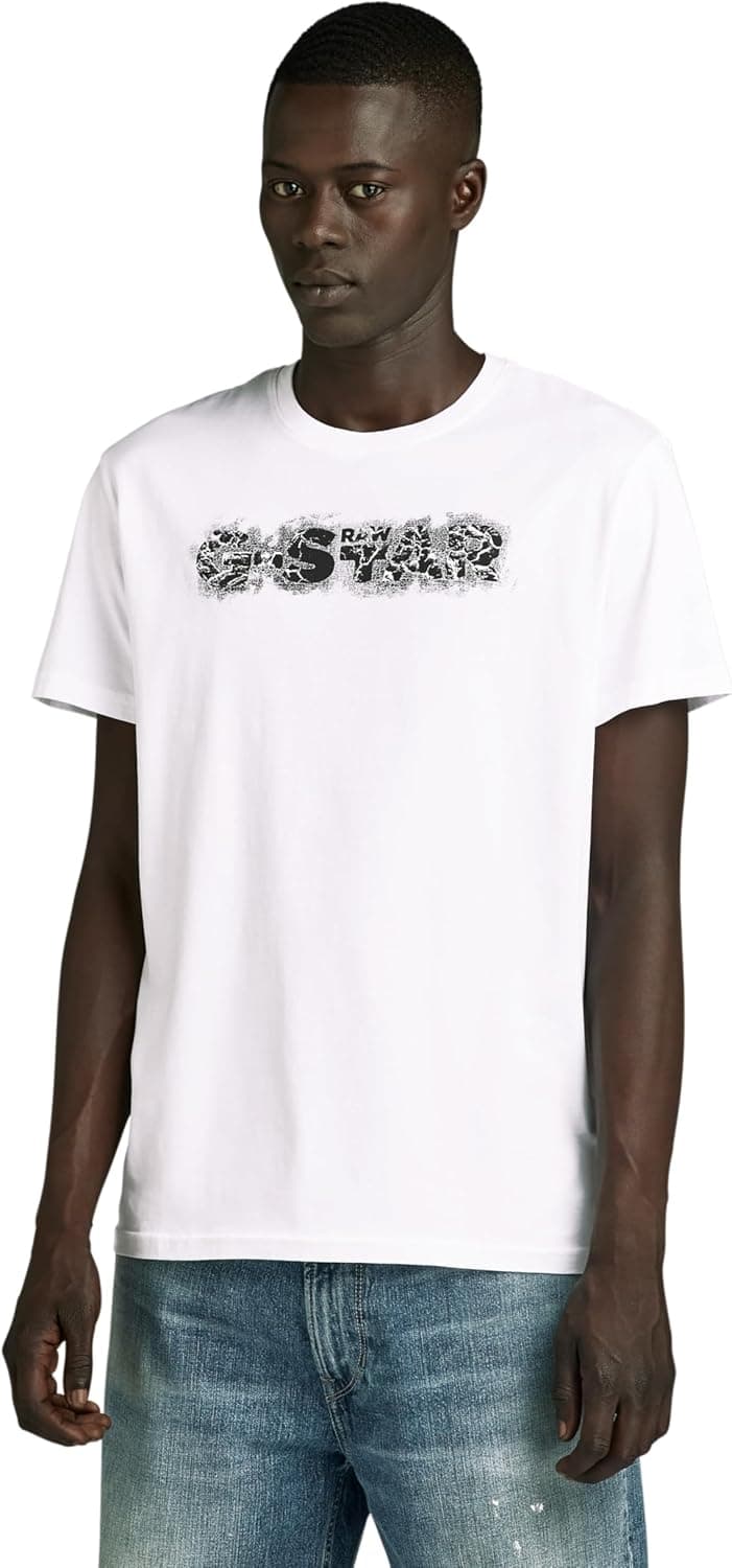 G-STAR Distressed Logo T-shirt para homem