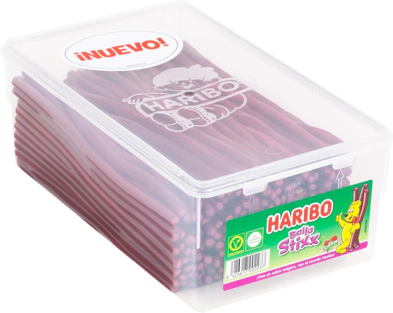 HARIBO Balla Stixx Cereza | Goma de cereja, 200 unidades