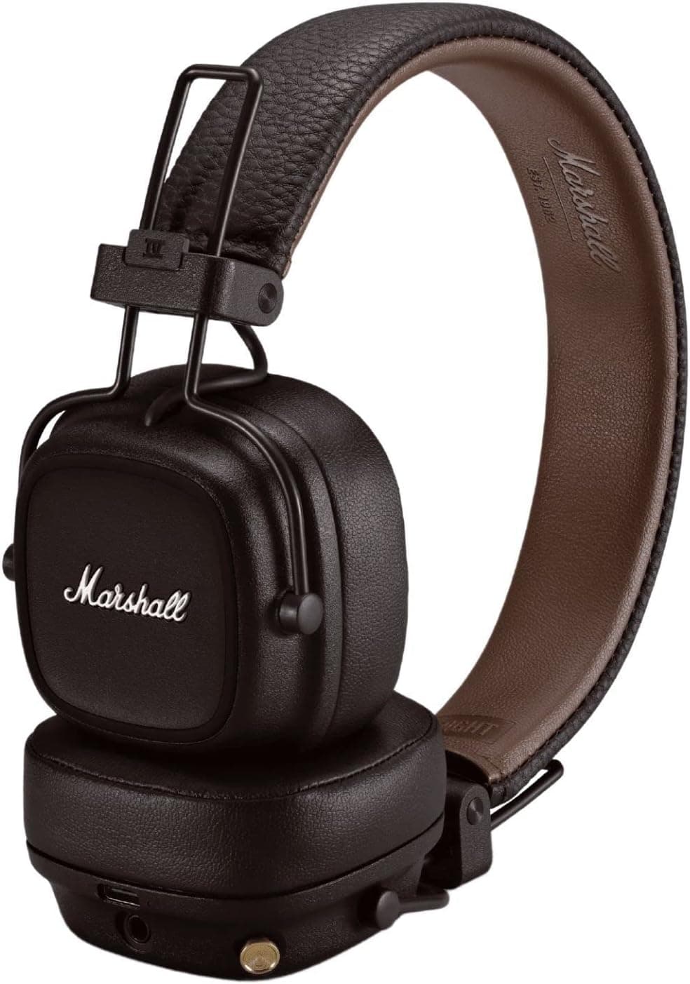 Marshall Major IV auriculares Bluetooth auriculares, sem fios, dobrável 80 Hrs vida útil da bateria, castanho