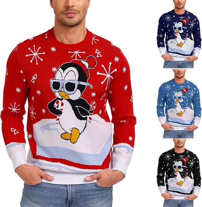 Demegimi Camisola de natal para homem