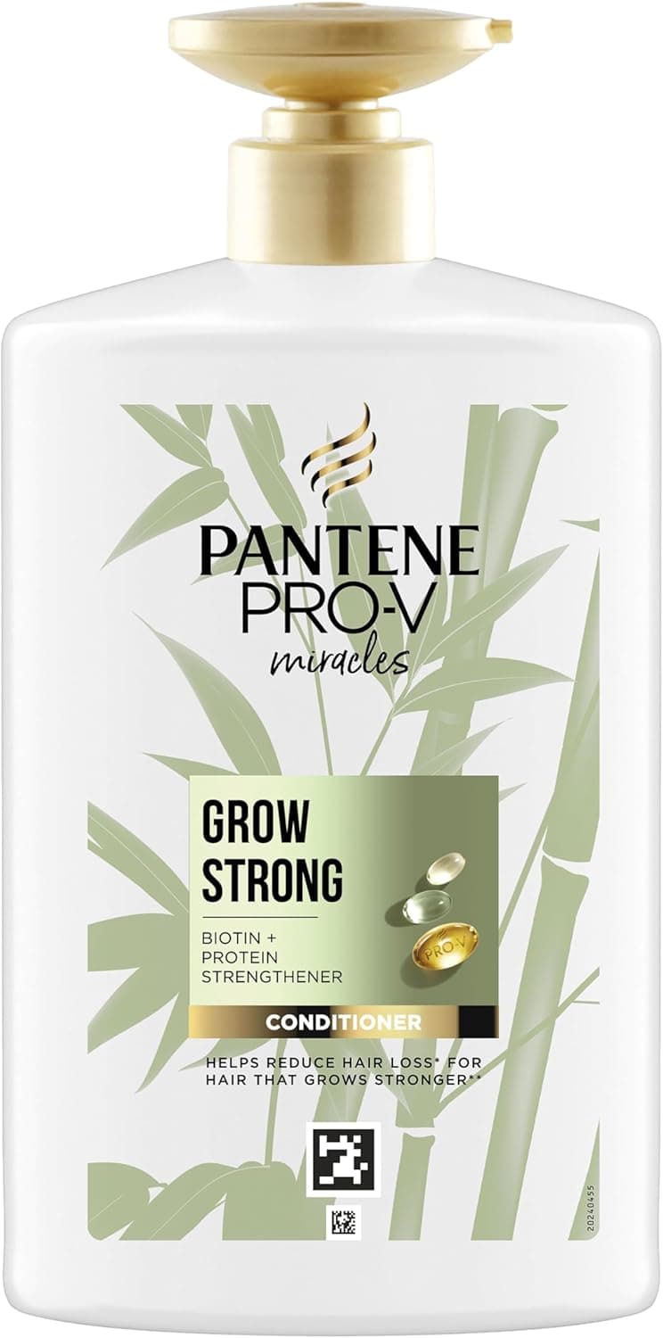 Pantene Pro-V Miracles Crescimento com força condicionador fortificante para cabelo seco e danificado 1 L com biotina e proteínas. Reduz a queda do cabelo por quebra para que cresça longo e forte