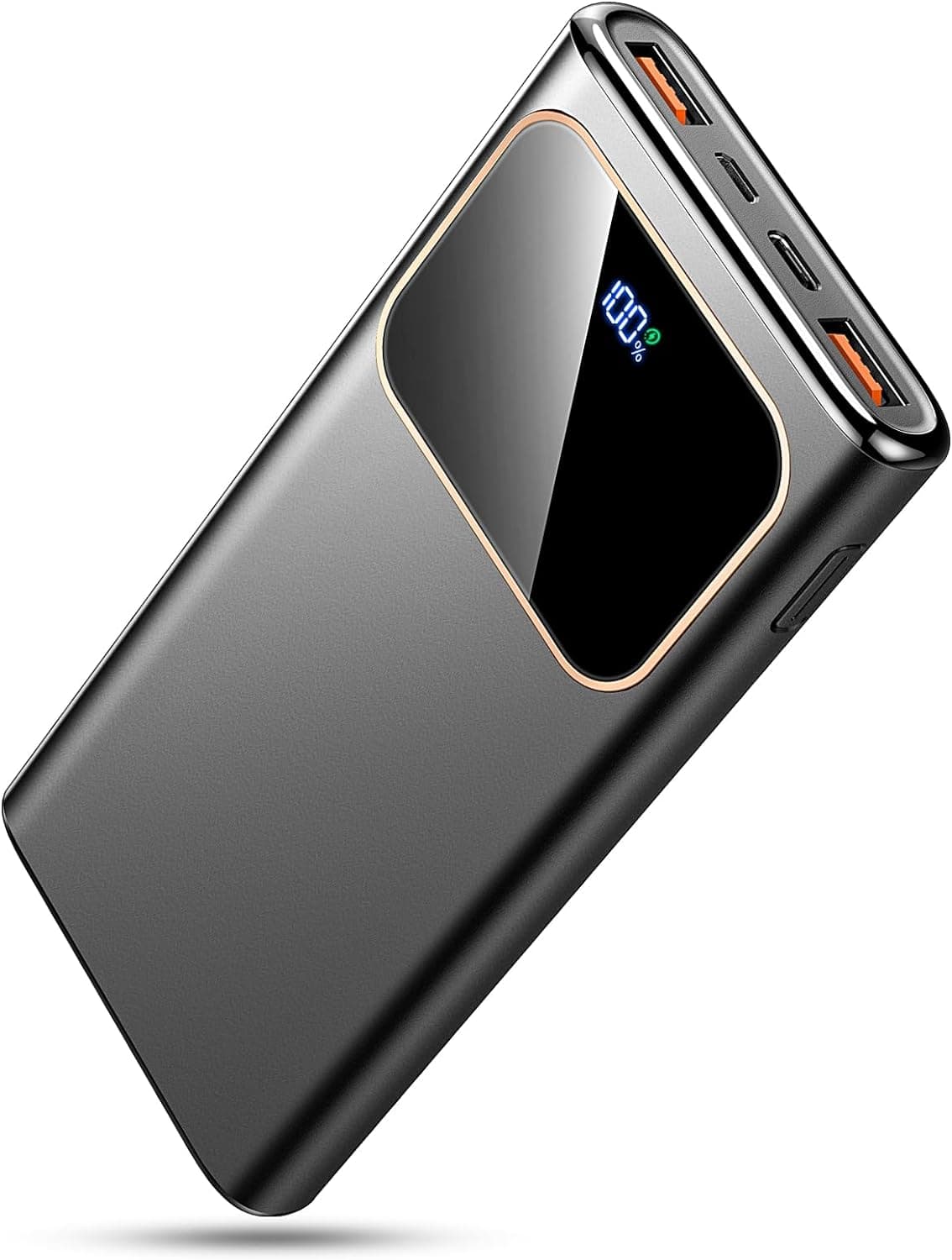 Power Bank, bateria externa de carregamento rápido 10000 mAh 22,5 W bateria portátil com entrada e saída USB C de alta velocidade, ecrã LED para iPhone 16 15 14 13 12 11 Pro MAX Samsung Galaxy iPad