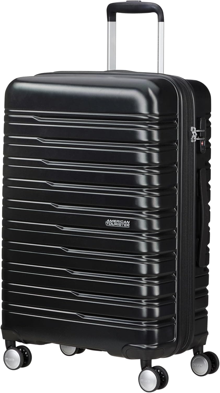American Tourister Flashline Spinner S Bagagem de mão, Preto (Sombra Black), Spinner M