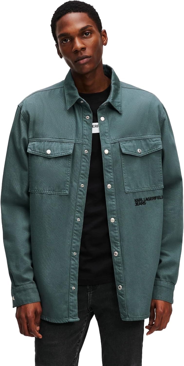 KARL LAGERFELD JEANS Denim Overshirt Camisa para homem