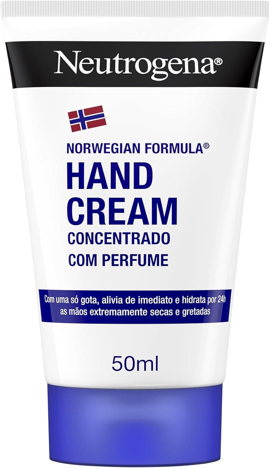 Neutrogena Creme de mãos concentrado com perfume (50 ml), reparador para peles sensíveis, para mãos rachadas e secas com glicerina e vitamina E