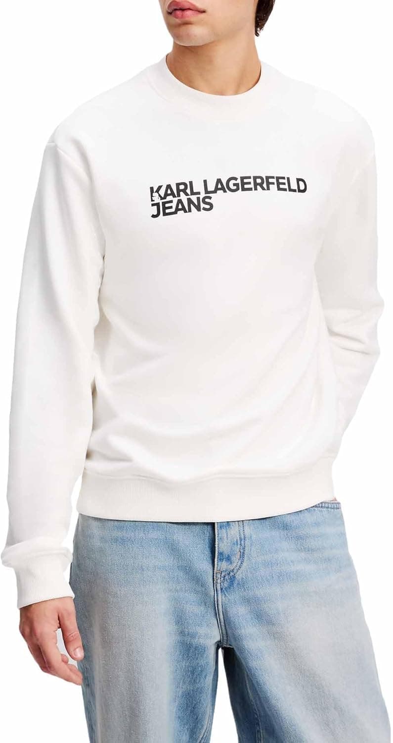 KARL LAGERFELD JEANS KLJ Essential Logo | Sweatshirt em algodão orgânico com corte reto para homem