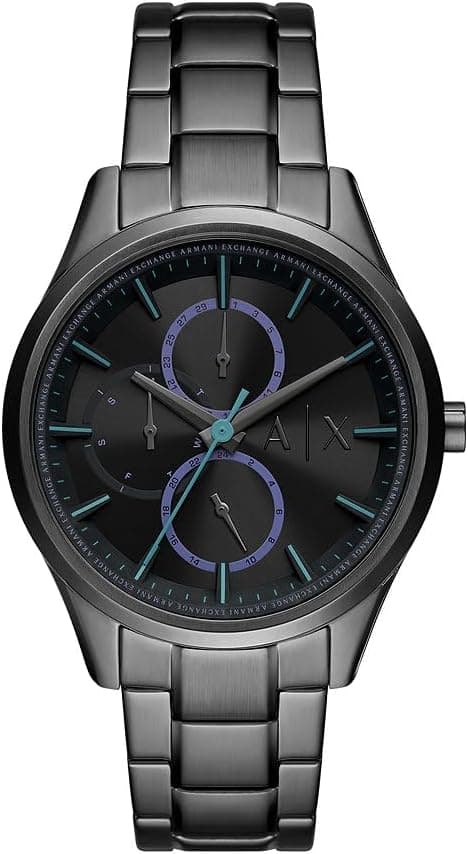 Armani Exchange AX1878 Relógio de movimento cronógrafo e caixa de 42 mm com pulseira de aço para homem