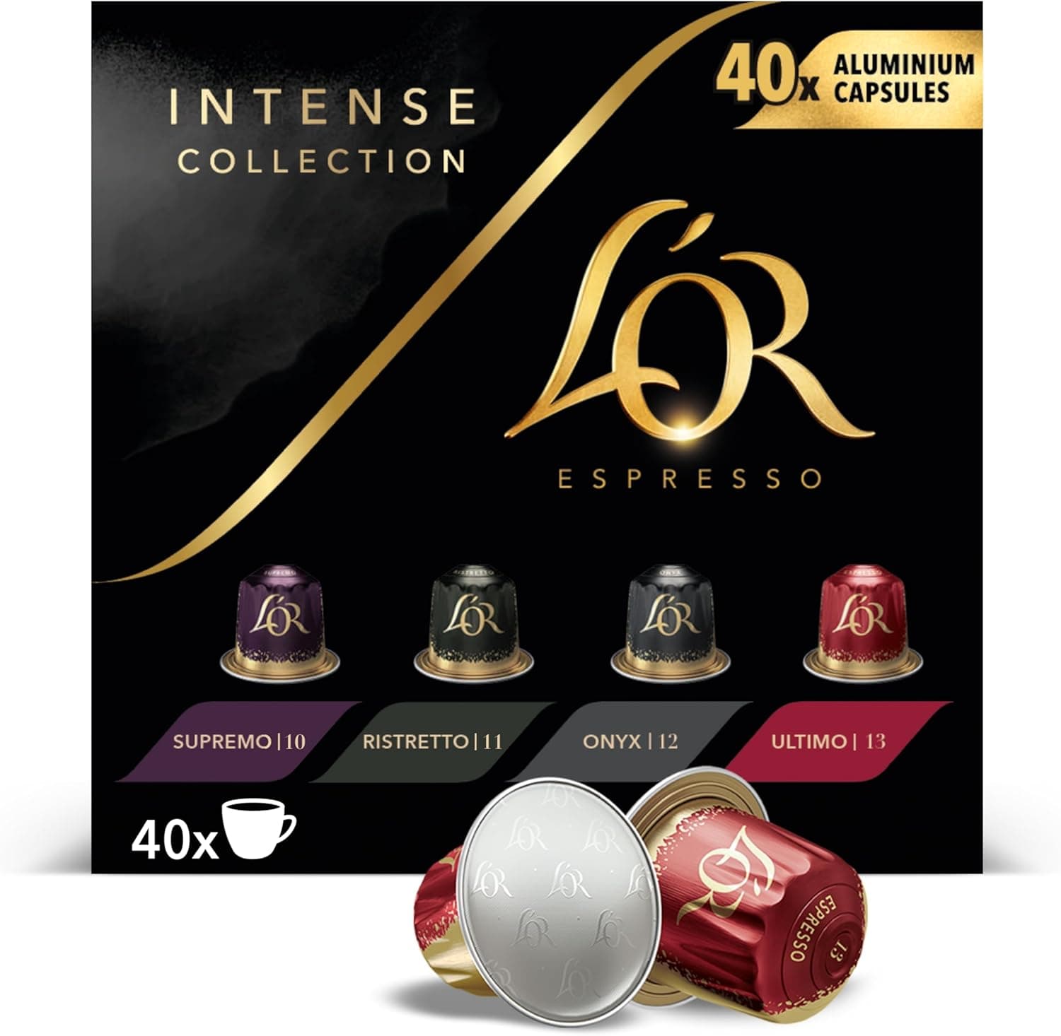 L'OR Coleção intensa expressa, 40 cápsulas compatíveis Nespresso (R) - Amazon Exclusive