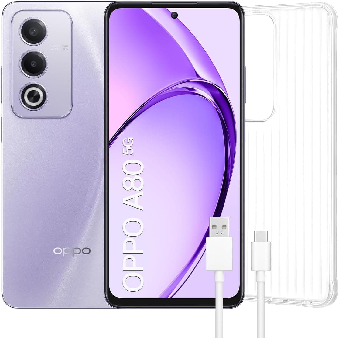 OPPO A80 5G 256GB+ 8GB roxo + cabo USB-C