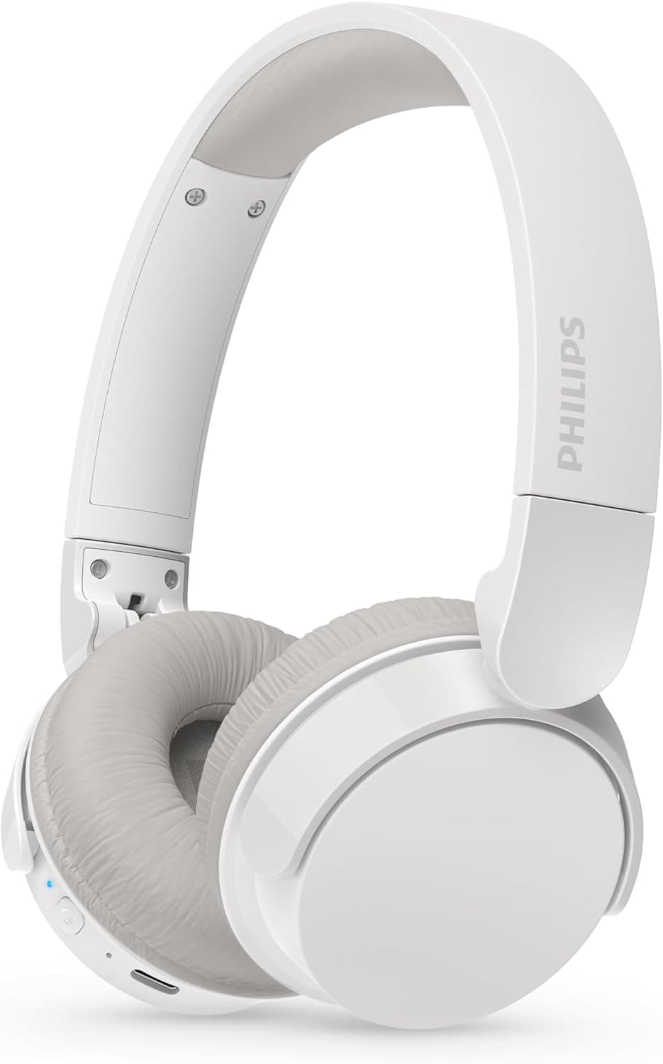 PHILIPS TAH3209WH Auriculares Bluetooth leves com isolamento passivo de ruído - 55 horas de reprodução, som natural, chamadas nítidas, graves dinâmicos, 2 horas de carregamento USB-C - branco
