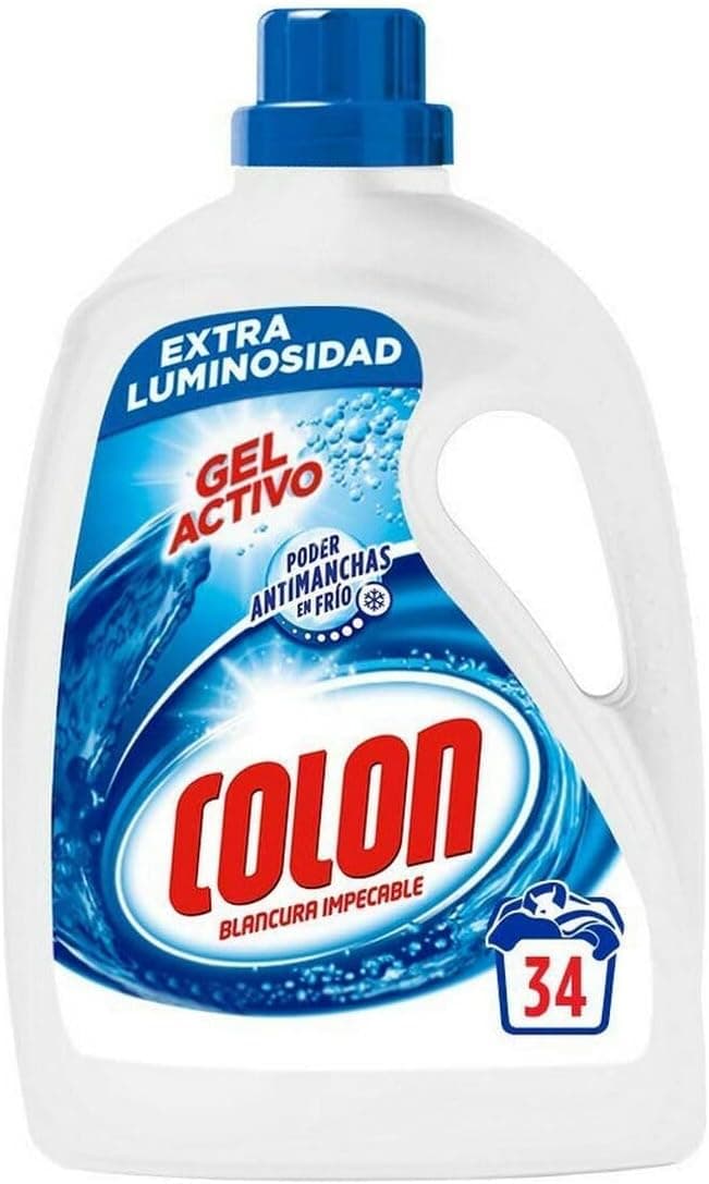 Colon Active Gel | Detergente líquido para roupa branca e de cor em gel com 34 doses