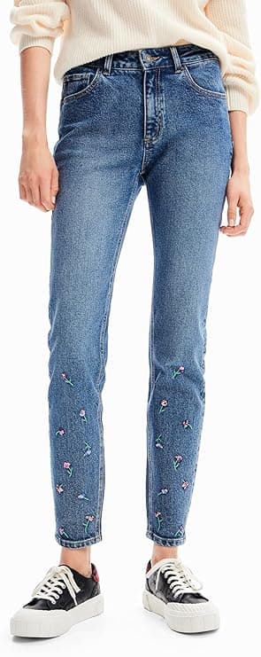 Desigual Denim Lamar | Calças de ganga casuais para mulher